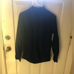 21 Men’s Dark Blue Long Sleeve Button Down Shirt